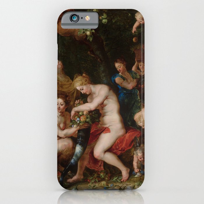 Jan Brueghel the Elder, Peter Paul Rubens "Nymphs Filling the Cornucopia" iPhone Case