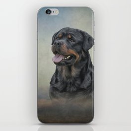 Drawing dog rottweiler 10 iPhone Skin