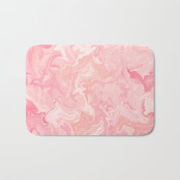 Blush pink abstract watercolor marble pattern Badematte
