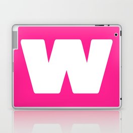 w (White & Dark Pink Letter) Laptop Skin