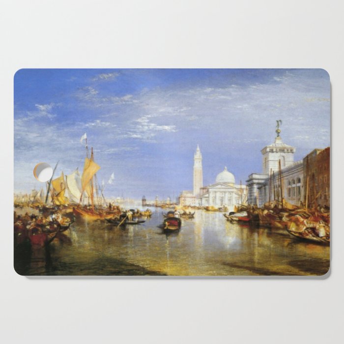 Joseph Mallord William Turner Venice - The Dogana and San Giorgio Maggiore Cutting Board