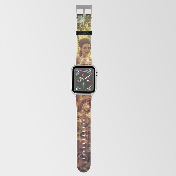 Autumn leaves; female wearing gown dress of leaves magical realism fantasy color portrait photograph / photograph  Apple Watch Band