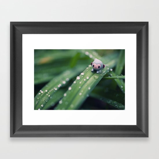 I can slides down Framed Art Print
