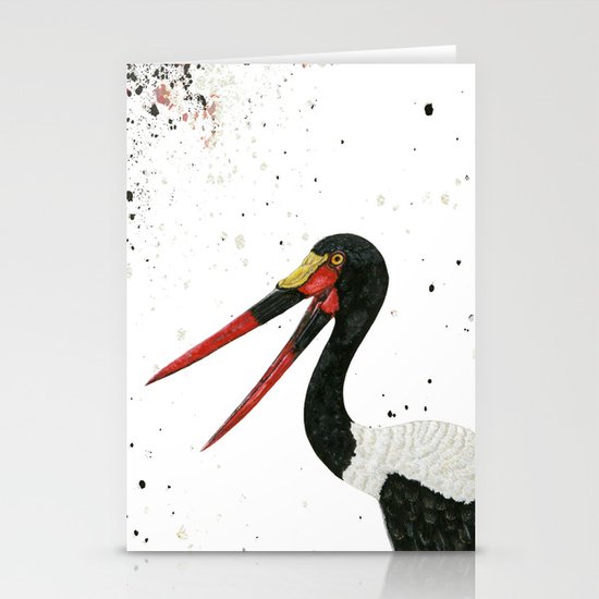 Saddle-billed Stork Quinn Stationery Cards