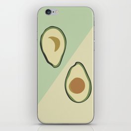 Split avocados iPhone Skin