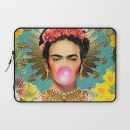 Frida Kahlo Crown & Bubble Gum Laptop Sleeve