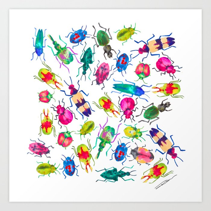 Beetles Art Print