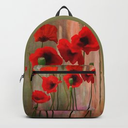 Watercolor Poppies Backpack
