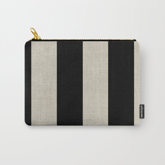 vintage black stripes Carry-All Pouch