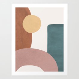 Abstract Earth 1.1 - Painted Shapes Art Print