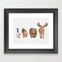 Canadian Crew | Woodland Animals Nursery Art Framed Art Print