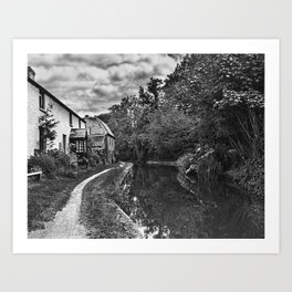 Canalside Cottages At Talybont Art Print