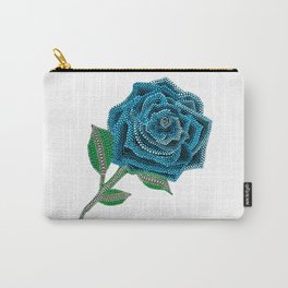Rose - Blue Dots Carry-All Pouch