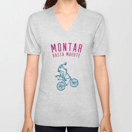 Skeleton Bike - "Montar Hasta Muerte" V Neck T Shirt