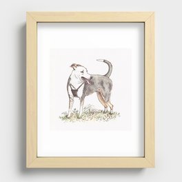 Playful Pup Recessed Framed Print