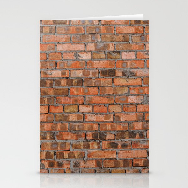 Texture of an old brick wall closeup Stationery Cards