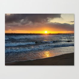 Huntington Beach Spring Sunset 1 Canvas Print