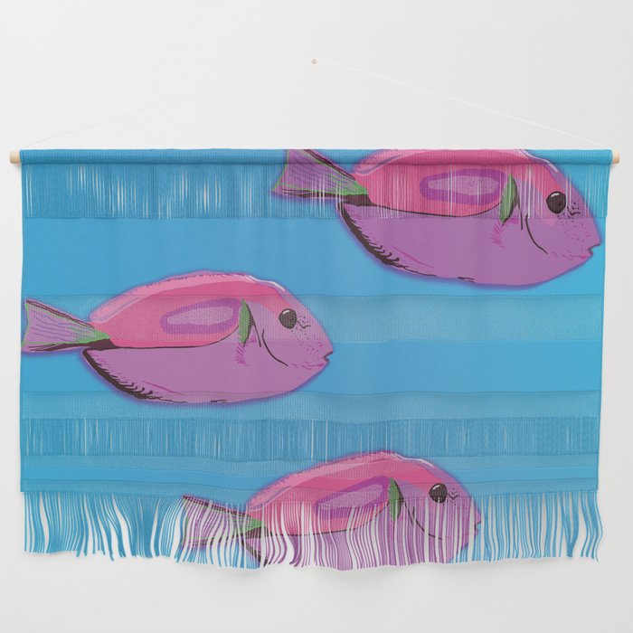 Pink tropical fishes Wall Hanging