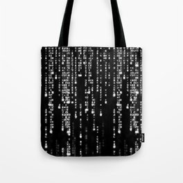 White binary code - multiple digits Tote Bag