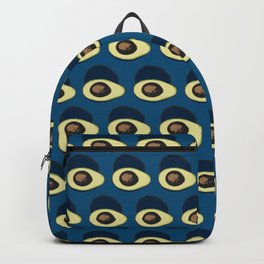 Life Cycle of an Avocado Backpack | Bold, Graphicdesign, Ripe, Unripe, Fruit, Avocado, Blue, Lifecycle, Simple, Funny 