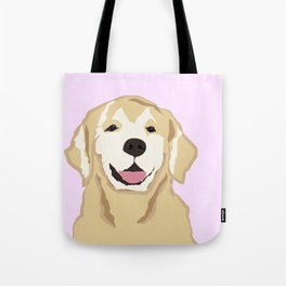 Yellow Lab with Lavender Tote Bag