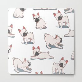 cute french bulldogs Metal Print | Bulldogs, Frenchlovers, Pattern, Frenchie, Puppy, Adorabledogs, Funnydog, Funnydogs, Frenchbulldogs, Giftsforall 