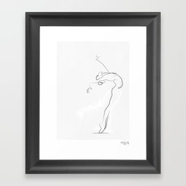 'FLIGHT', Dancer Line Drawing Framed Art Print