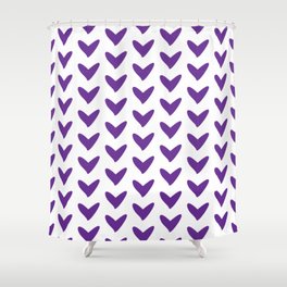 Purple hearts pattern Shower Curtain