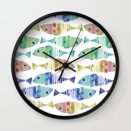 3 Tropical Fish Wall Clock