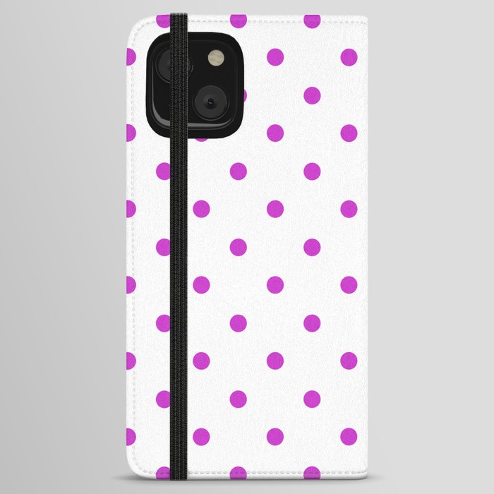Steel Pink - polka 8 iPhone Wallet Case