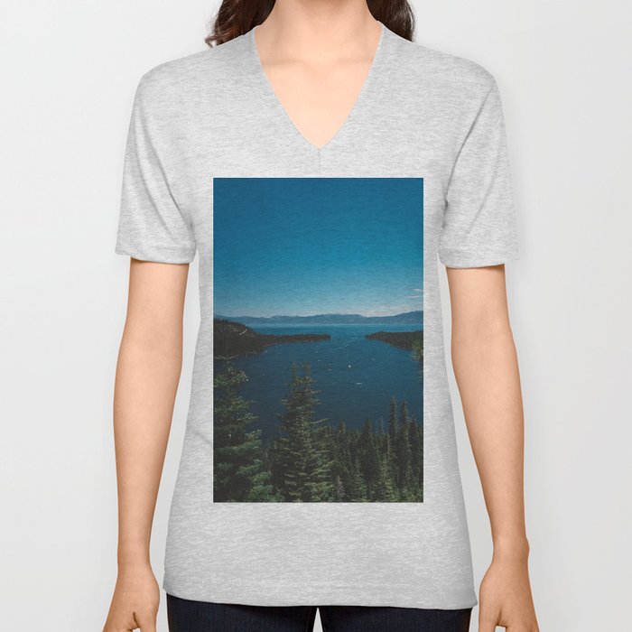 Lake Tahoe VI V Neck T Shirt