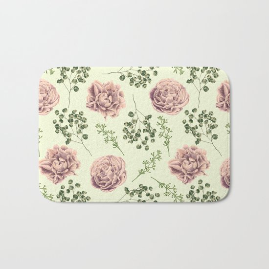 Secret Garden Pink and Green Bath Mat