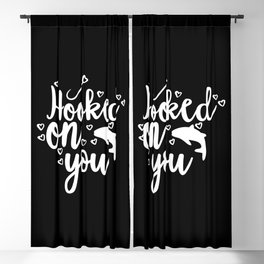 Hooked On You Couples Fishing Hobby Blackout Curtain