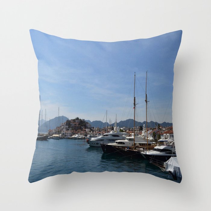  Marmaris Yachting Marina - Netsel Throw Pillow
