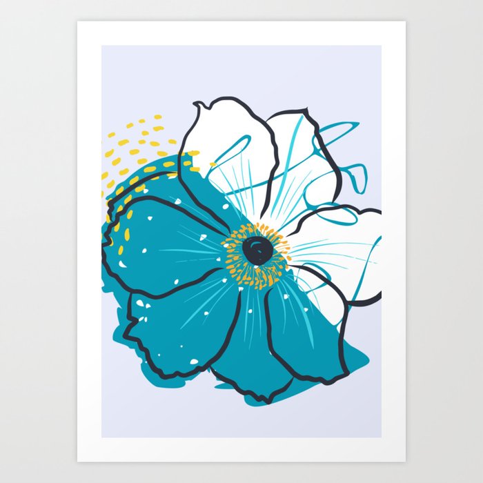 Scandi Flower Art Print