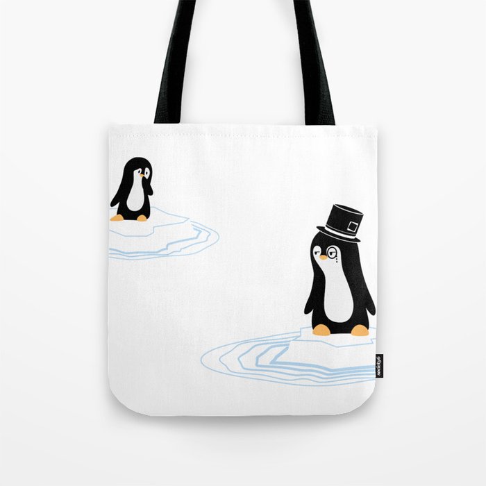 Penguins on Ice Tote Bag