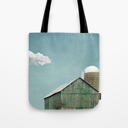 Green Barn and a Cloud Tote Bag
