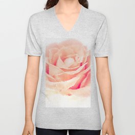 Light coral powdered rose explosion pixel art V Neck T Shirt