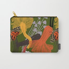 Green Mushroom Print Carry-All Pouch