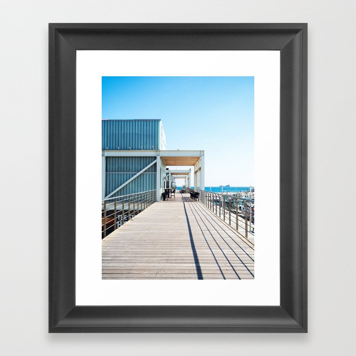 Port Limassol Travel Symetry Photography Framed Art Print