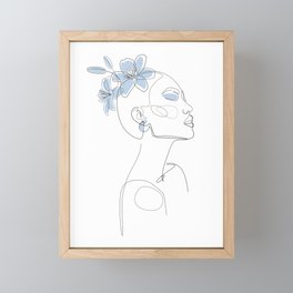 Blue Lily Lady Framed Mini Art Print