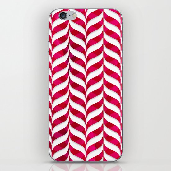 Red Leaf Herringbone iPhone & iPod Skin