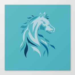 Horse Friend Tattoo - Color Illustration  -   Equestrian Amazing 00227 - decor design Canvas Print