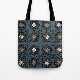 Blue Ceramic Tile Pattern Tote Bag