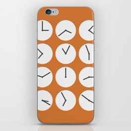 Minimal clock collection 5 iPhone Skin