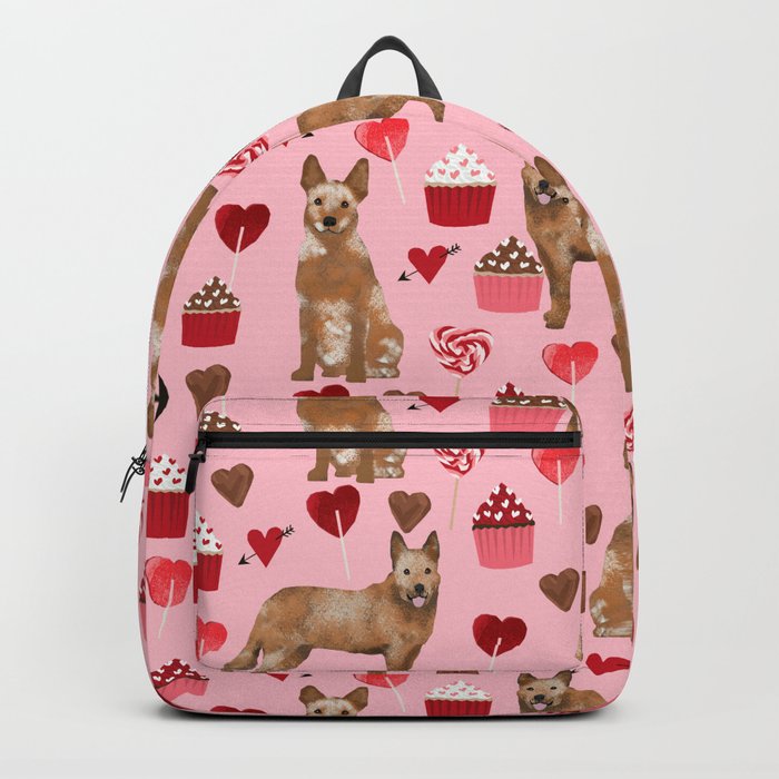 Australian Cattle Dog red heeler valentines day cupcakes hearts love dog breed gifts Backpack
