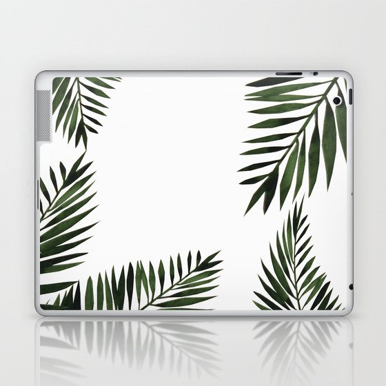 Watercolor tropical palm leaves Laptop & iPad Skin