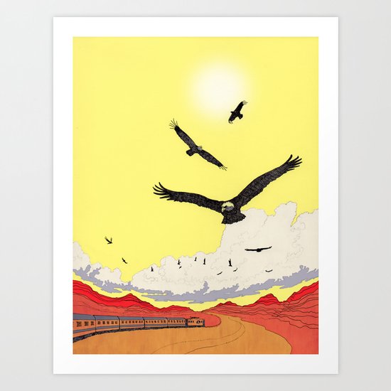 Leaving Texas Art Print