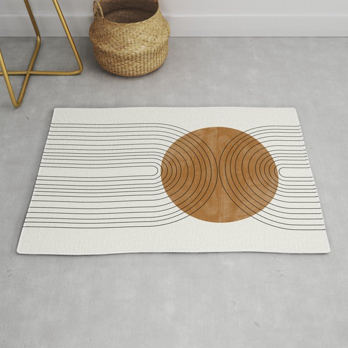 Abstract Flow / Recessed Framed  Rug