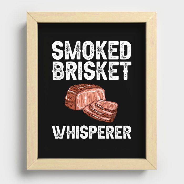 Smoked Brisket Beef Oven Rub Grill Smoker Recessed Framed Print